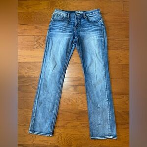 BKE Buckle Nolan Straight Leg Jeans Mens 34L Relaxed Inseam 33.5"